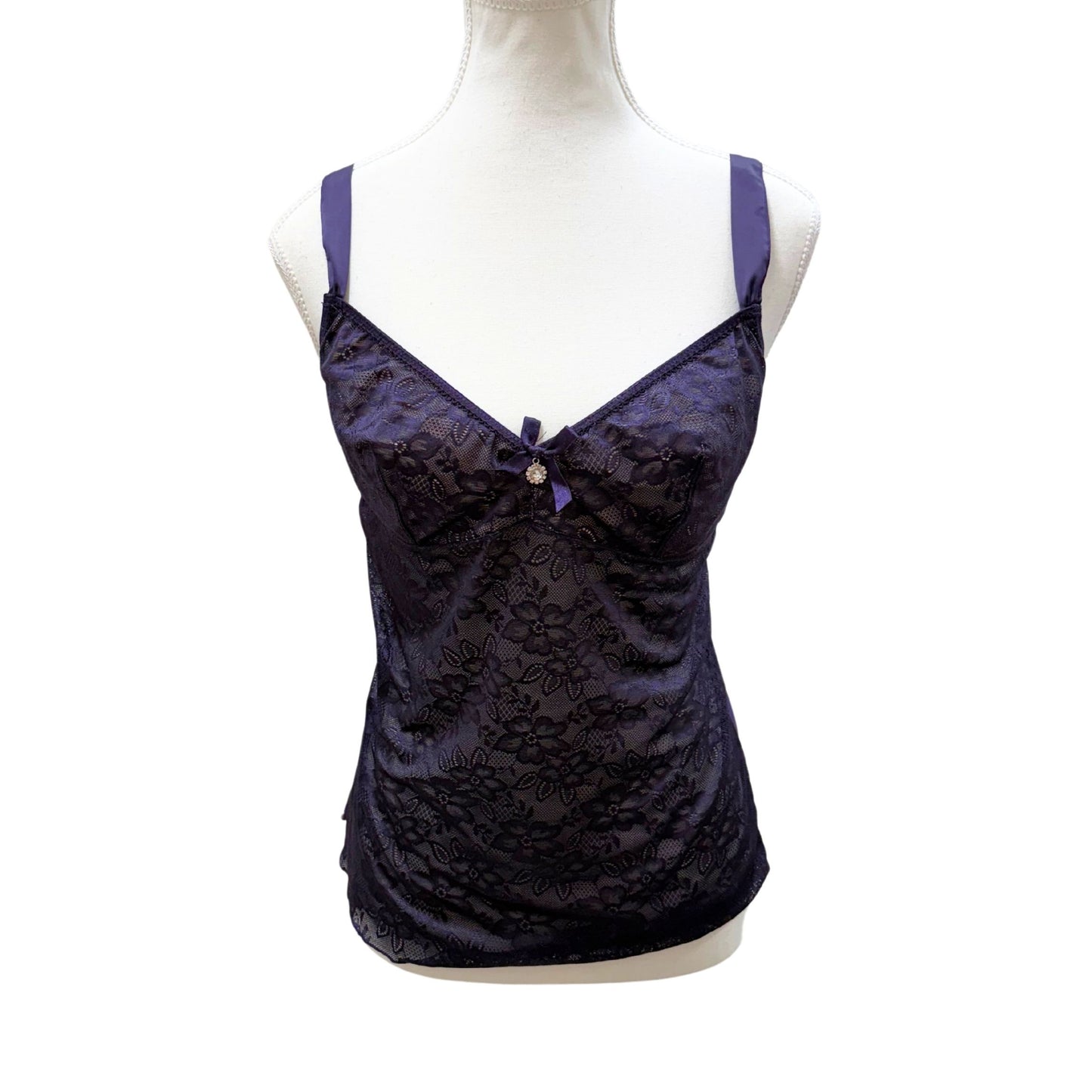 Miriale Purple Lace Satin Cami