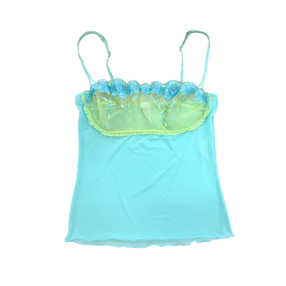 Yamamay Blue Green Mesh Cami