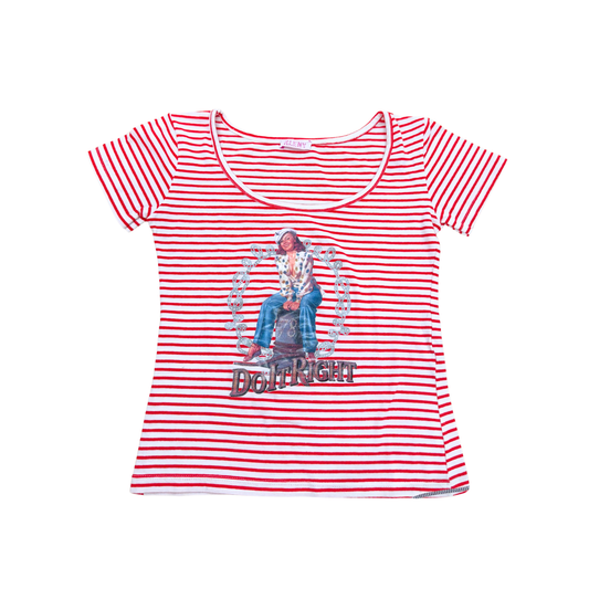 KI.ENY Red Striped Sailor Graphic Tee