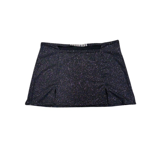 Mademoiselle Black Glitery Mini Skirt