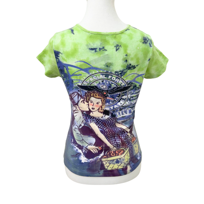 Miss Sixty Green Special Force Graphic T-Shirt