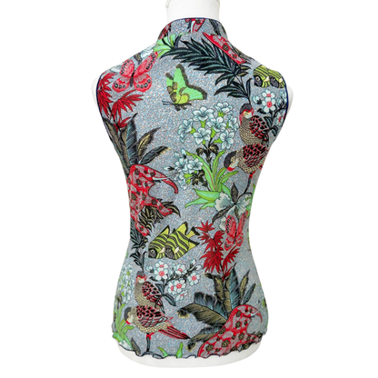 ANAC Floral Chinese Inspired Top