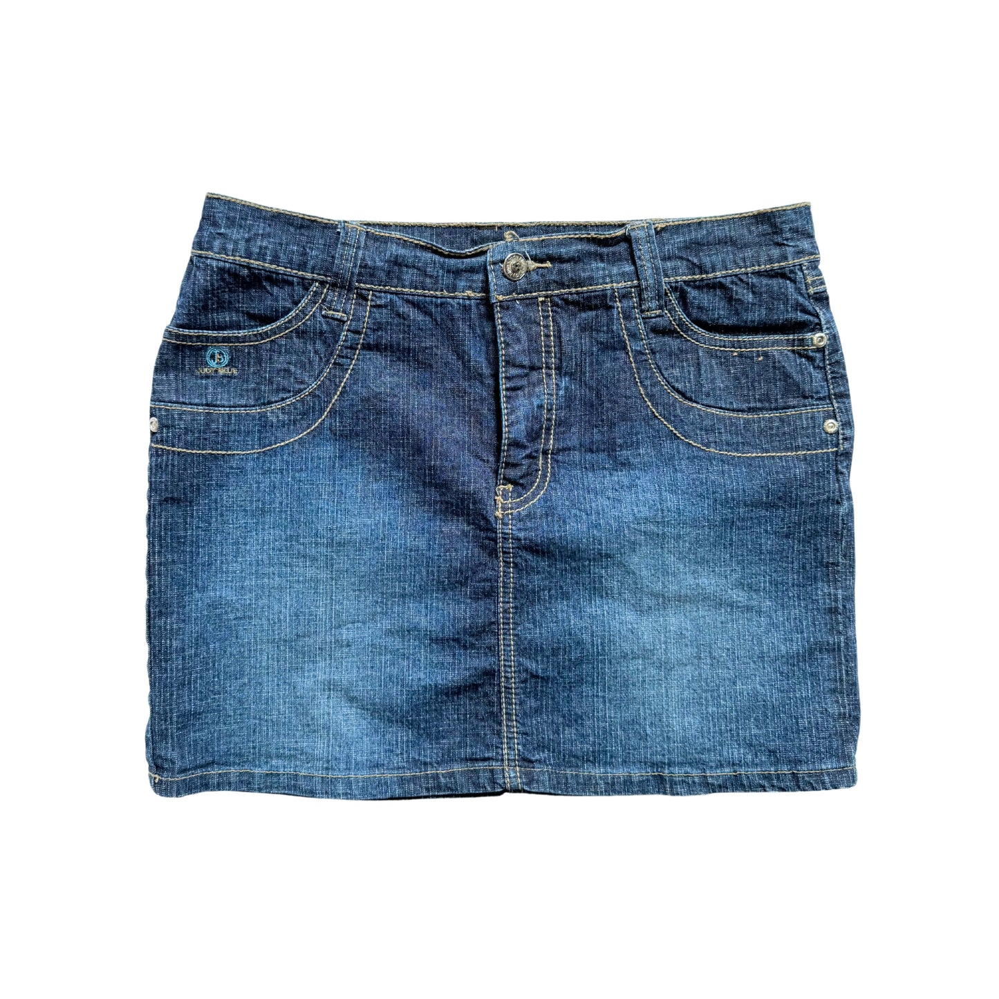 Vintage 2000s Y2k Judy Blue Dark Washed Denim Mini Skirt