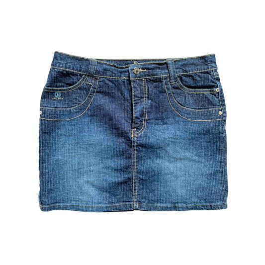 Vintage 2000s Y2k Judy Blue Dark Washed Denim Mini Skirt