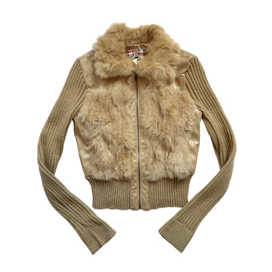 Vintage 2000s Y2k Twenty Twenty Faux Fur Zip Up Jacket