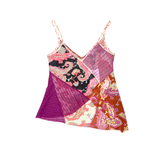 Kookai Patchwork Paisley Mesh Cami