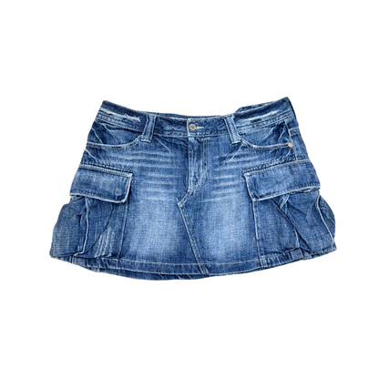Cepo Denim Cargo Mini Skirt