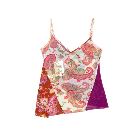 Kookai Patchwork Paisley Mesh Cami