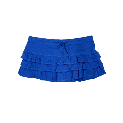 Navy Tiered Mini Skirt