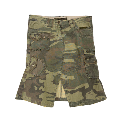 Pure Trash Camo Cargo Midi Skirt