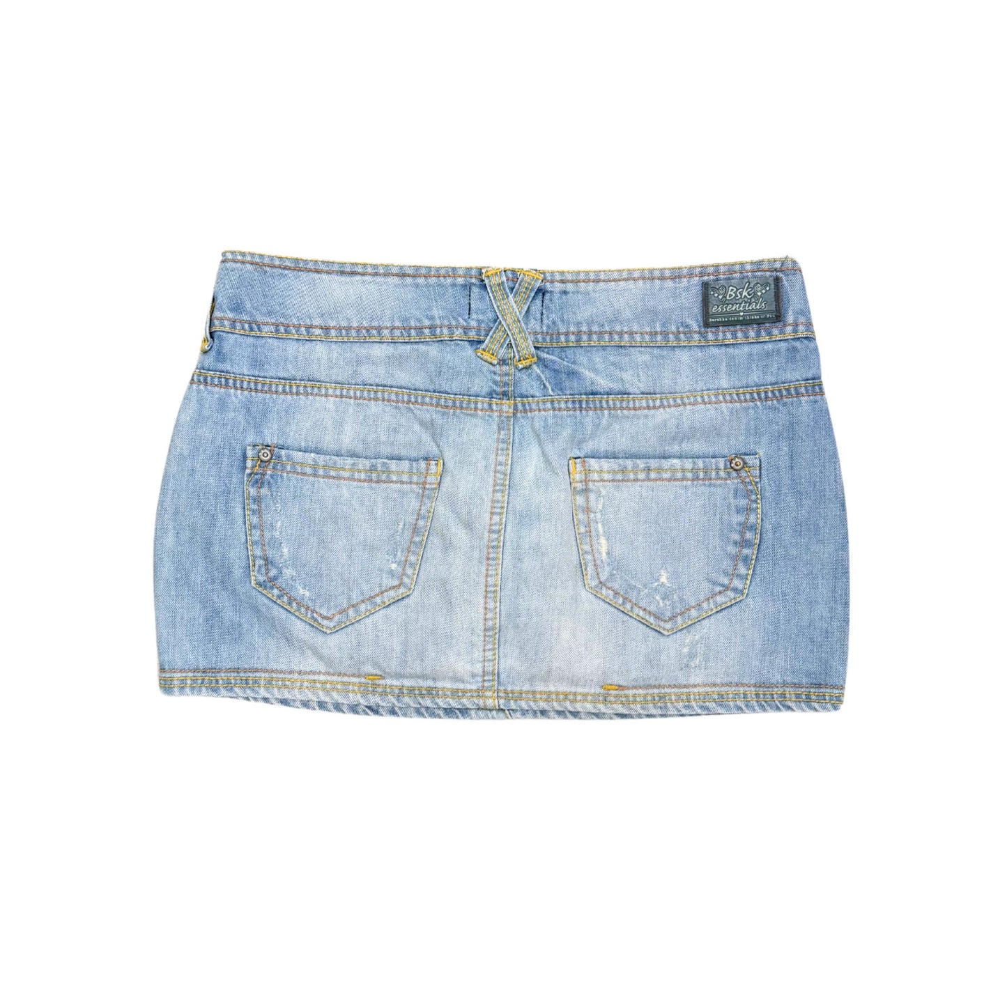 Bershka Light Washed Denim Mini Skirt