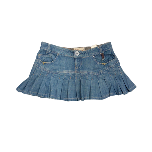 Phard Denim Pleated Mini Skirt