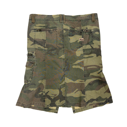 Pure Trash Camo Cargo Midi Skirt
