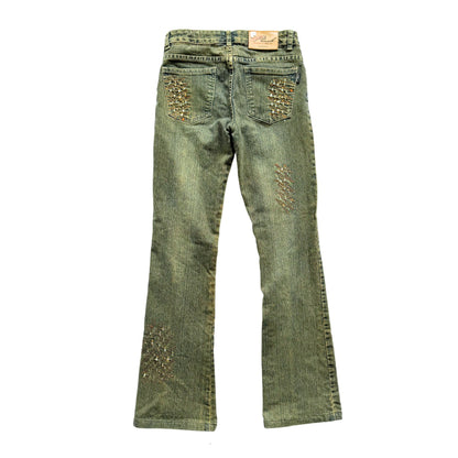 Vintage 2000s Y2k Platinum Plush Boot Cut Jeans