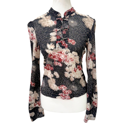 Mexx Black Floral Long Sleeve Top