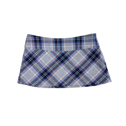 Aeropostale Gray Plaid Mini Sirt