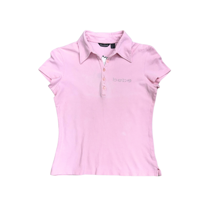 Bebe Pink Short Sleeve Polo Shirt