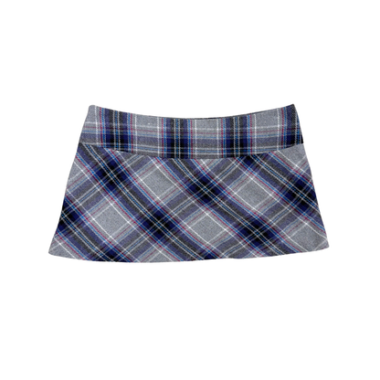 Aeropostale Gray Plaid Mini Sirt
