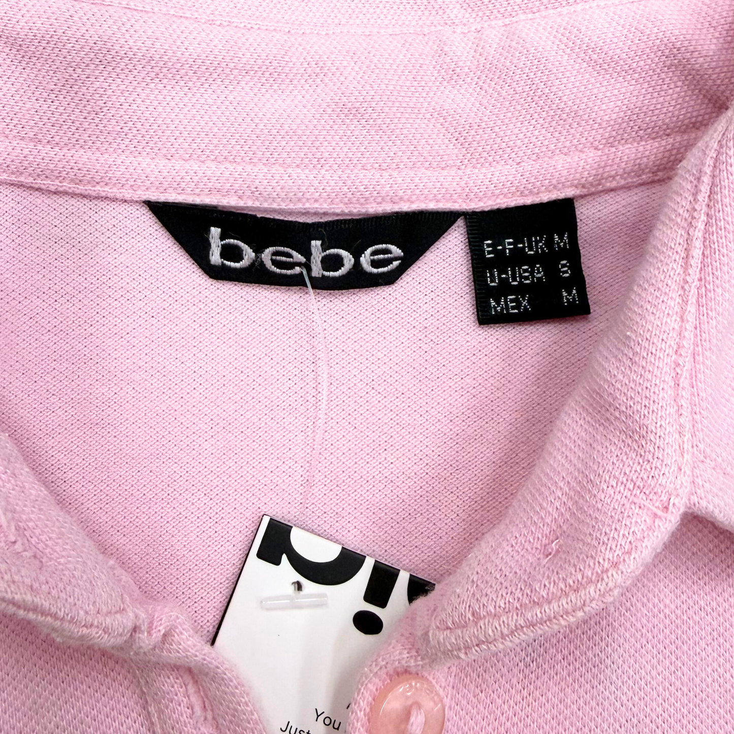 Bebe Pink Short Sleeve Polo Shirt