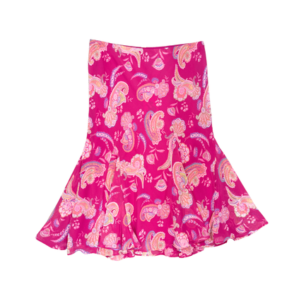 Chaps Pink Paisley Midi Skirt