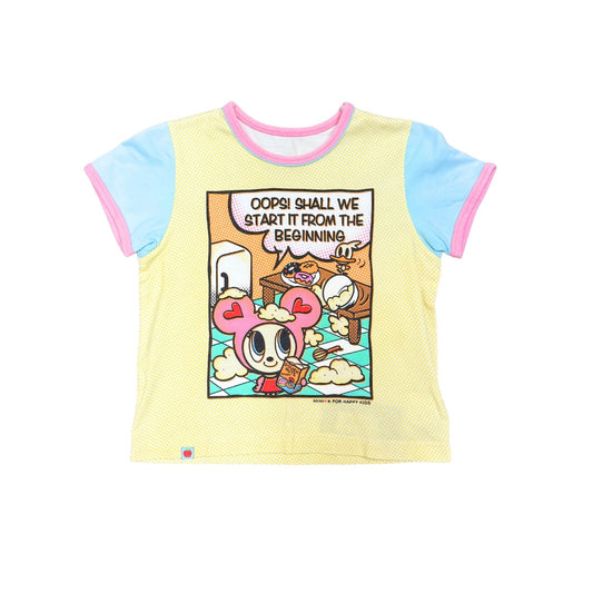 Mini K Yellow Graphic Baby Tee