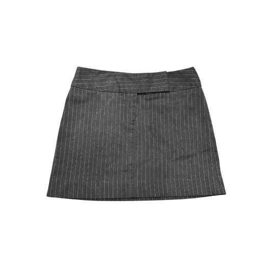 Forever 21 Gray Striped Mini Skirt