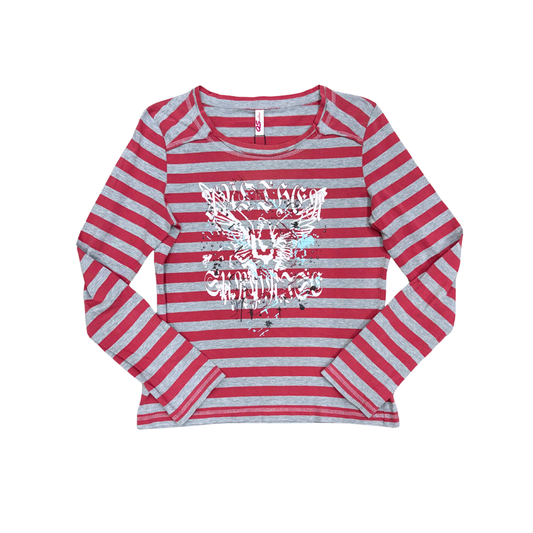 S. Oliver Gray Pink Long Sleeve Top