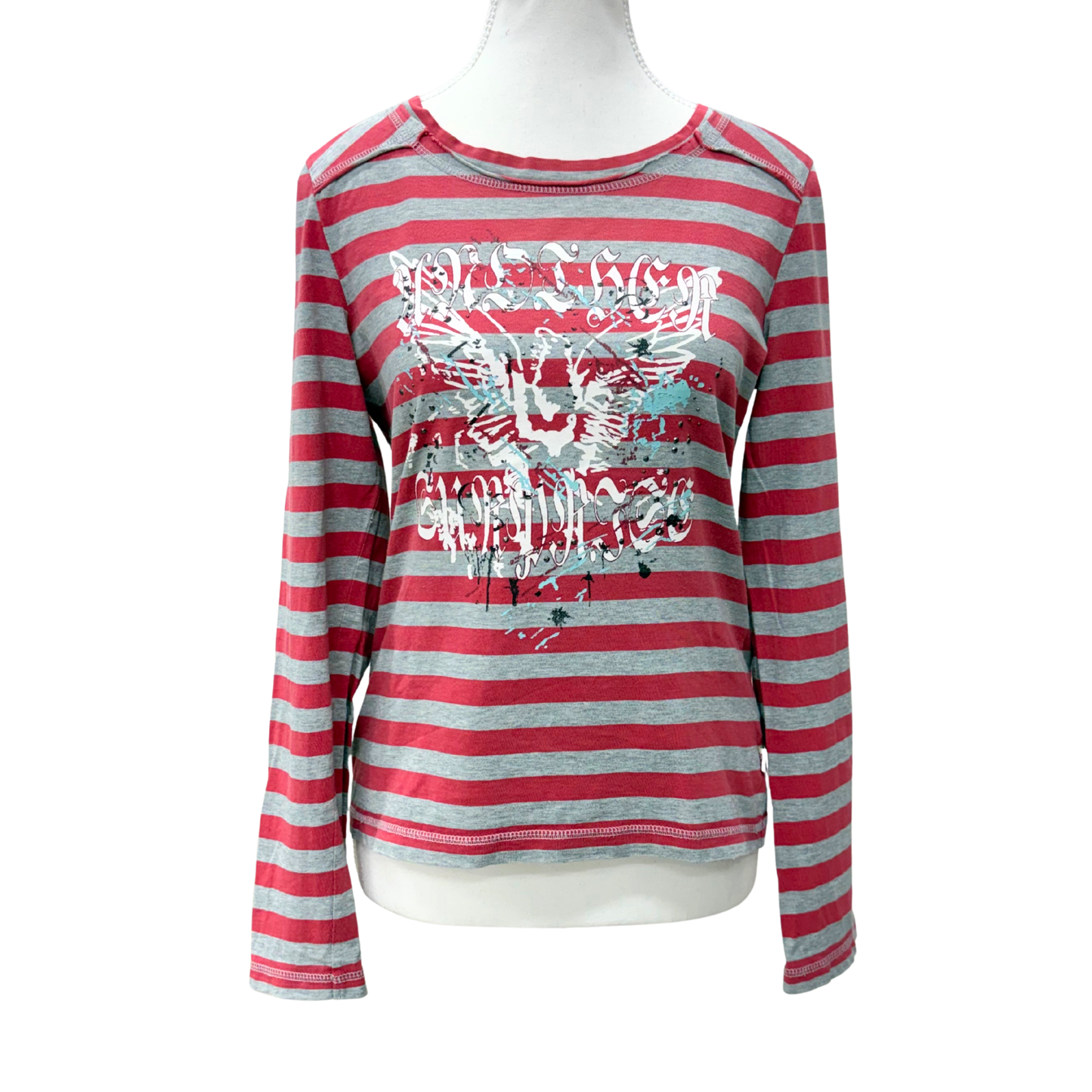 S. Oliver Gray Pink Long Sleeve Top