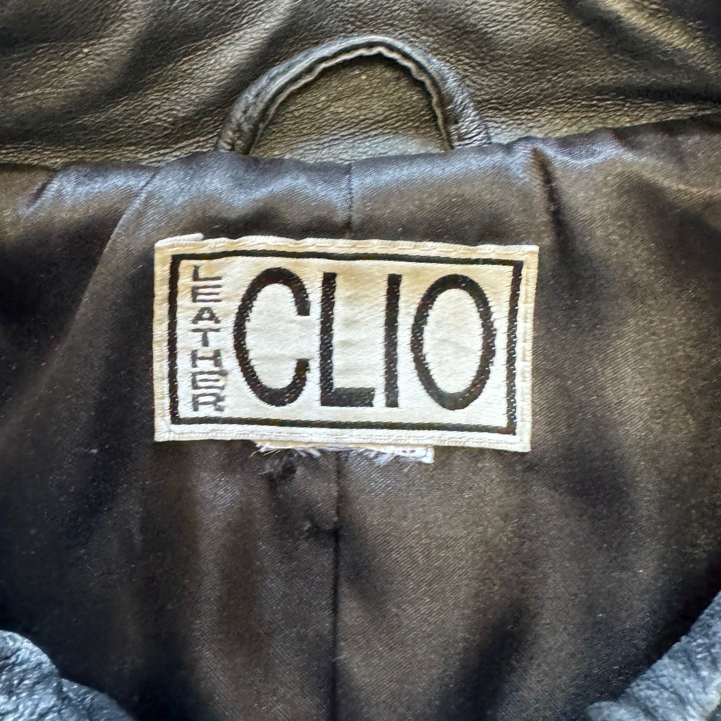 Vintage 2000s Y2k Clio Black Leather Jacket