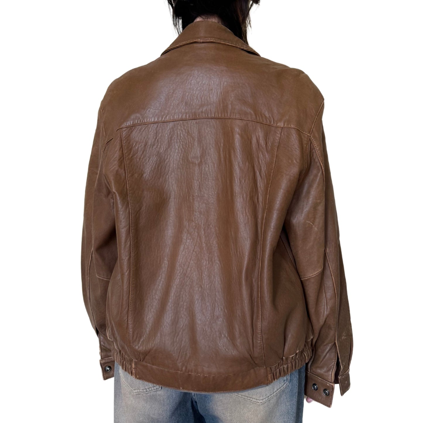 Vintage 2000s Y2k Wilsons Brown Soft Leather Jacket