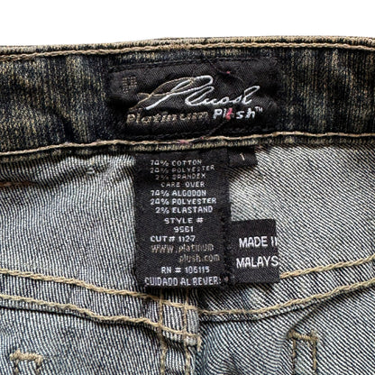 Vintage 2000s Y2k Platinum Plush Boot Cut Jeans