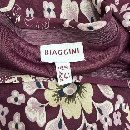 Biaggini Purple Floral Midi Skirt