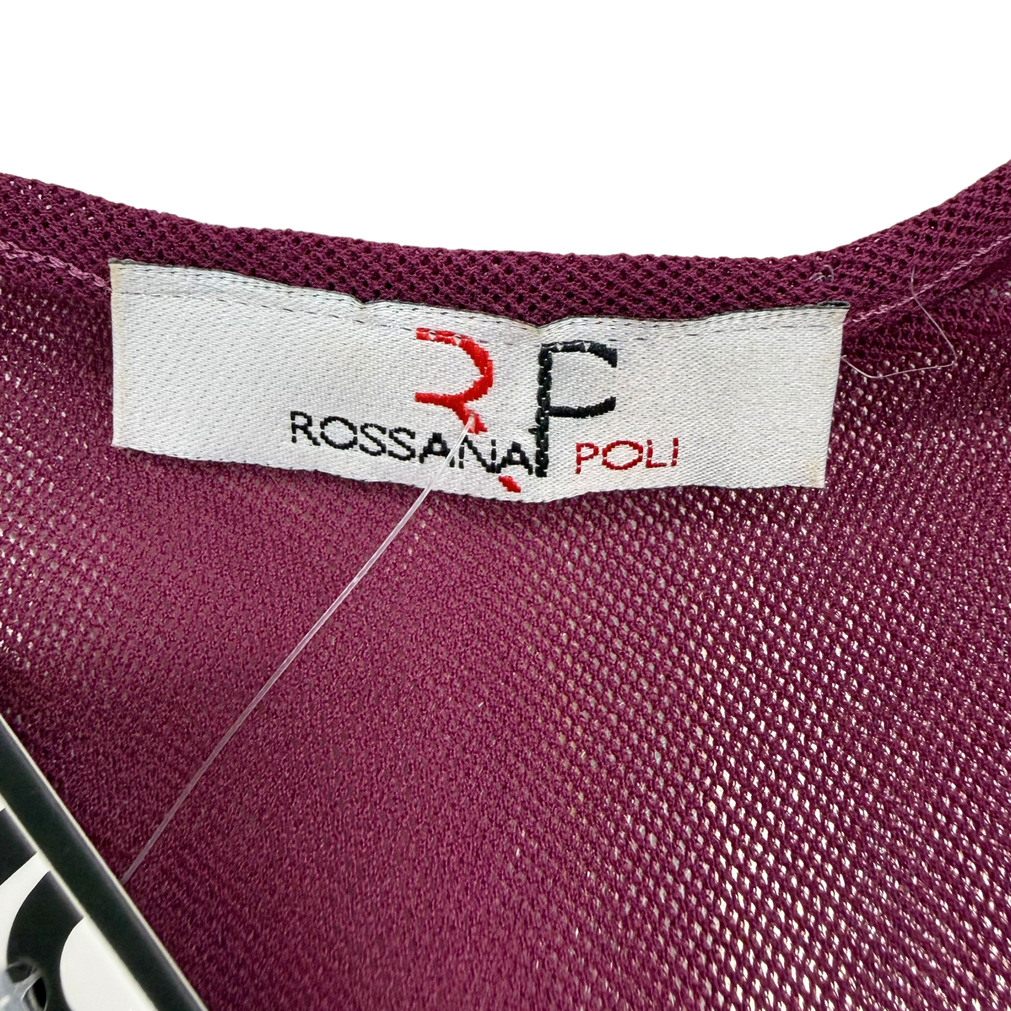 Rossana Poli Purple Sequin Mesh Long Sleeve Top