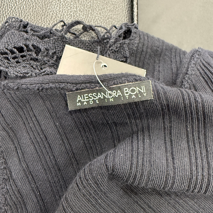 Alessandra Boni Black Crochet Cami