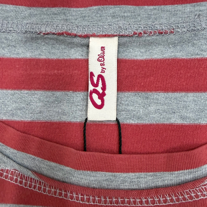 S. Oliver Gray Pink Long Sleeve Top