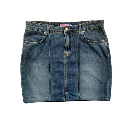 Vintage 2000s Y2k Bubblegum Denim Mini Skirt