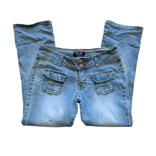 Vintage 2000s Y2k Angels Light Washed Front Pockets Jeans
