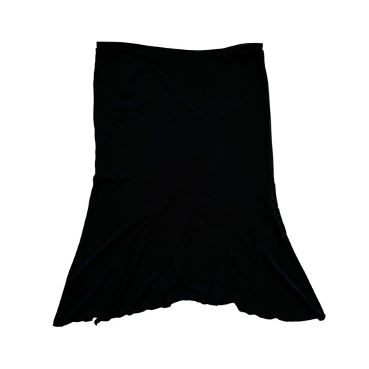 Vintage 2000s Y2k Express Black Handkerchief Hem Midi Skirt