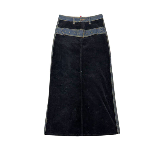 JR Jeans Black Corduroy Maxi Skirt