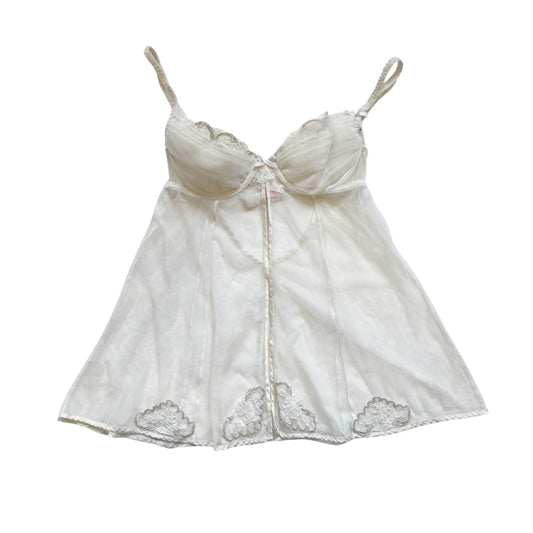 Vintage 2000s Y2k Victoria's Secret White Baby Doll