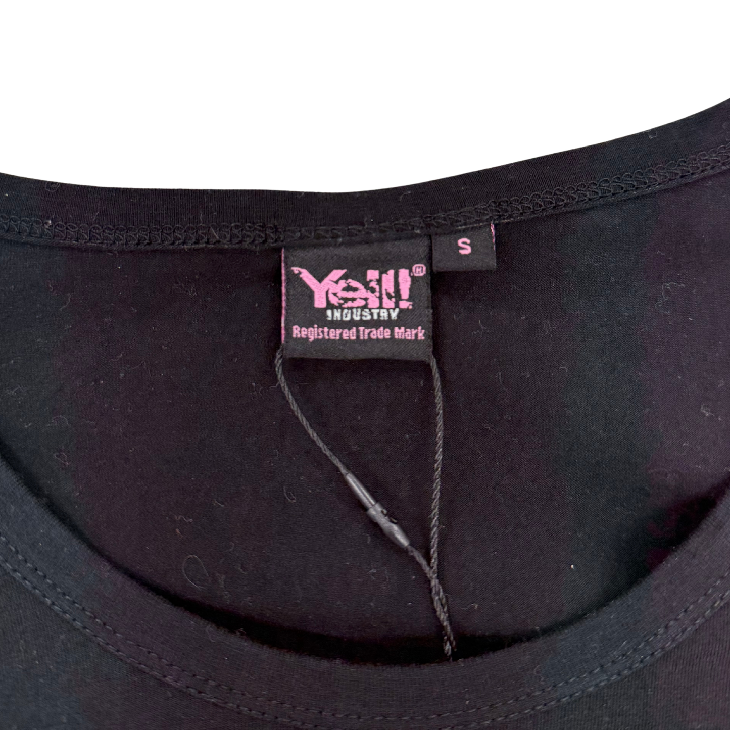 Yell! Black Purple Grunge Graphic Long Sleeve Top