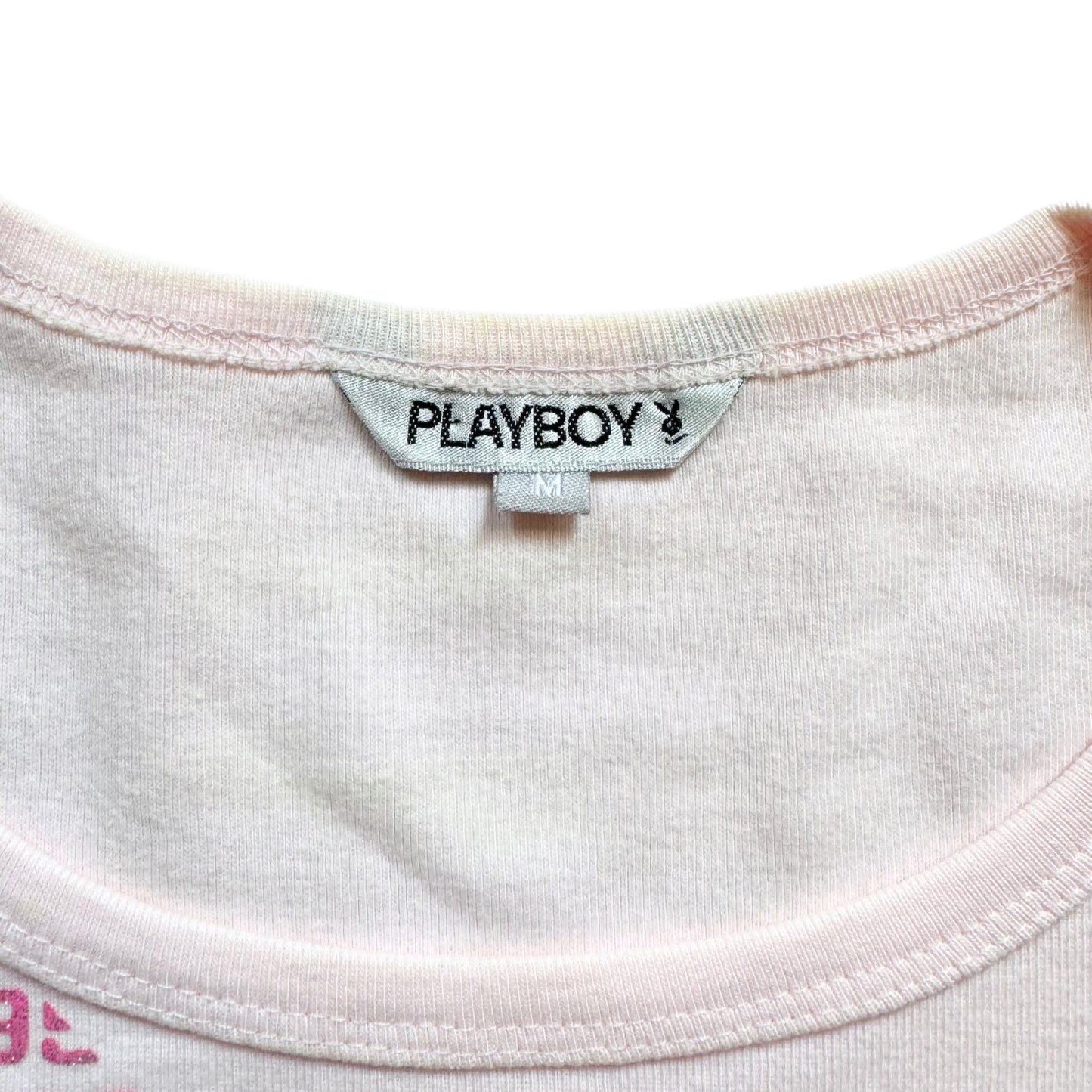 Y2k Playboy Baby Pink Bunny Graphic Tee