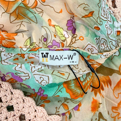 Max W Multicolor Floral Long Sleeve Top