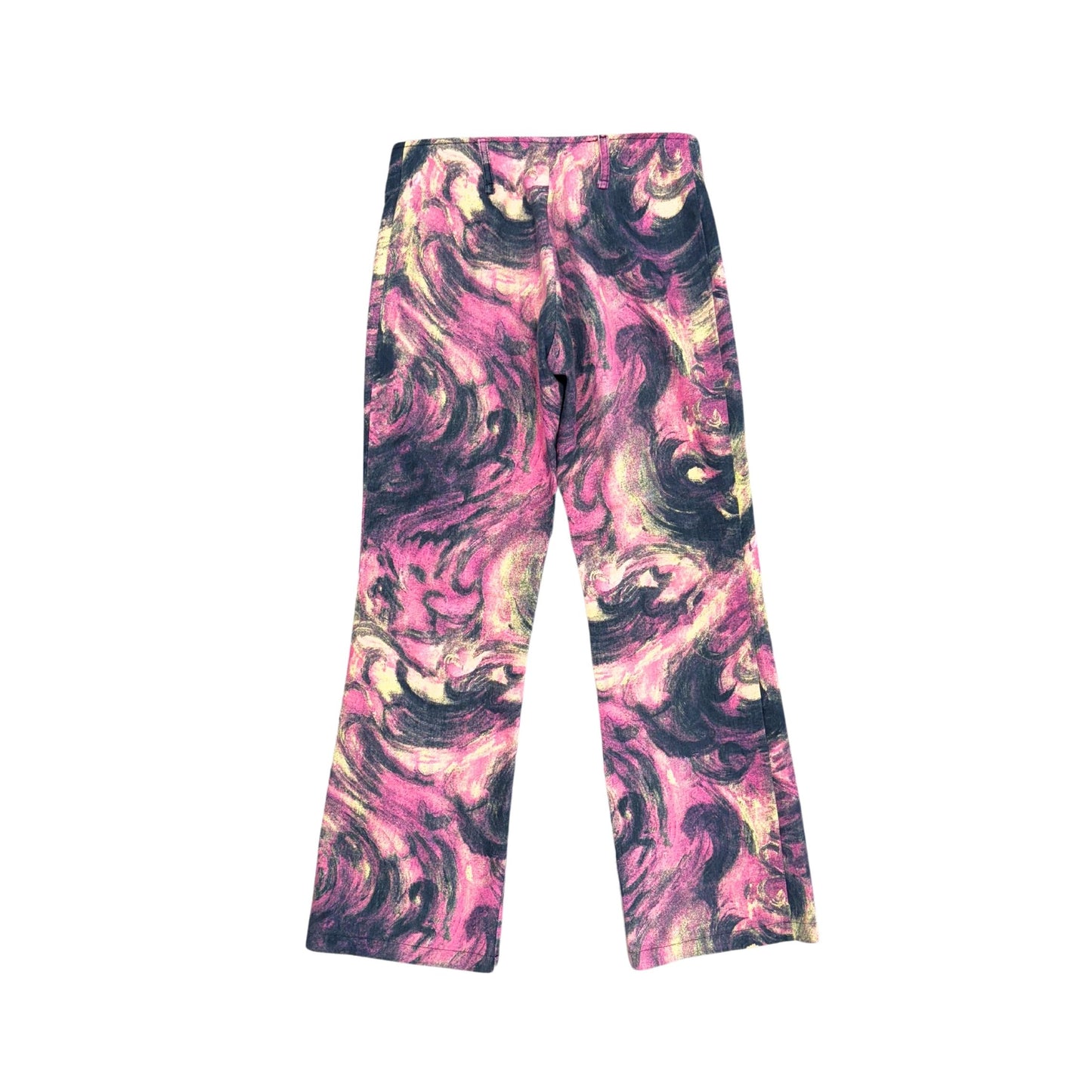 Favori Purple Yellow Paint Brushed Pant