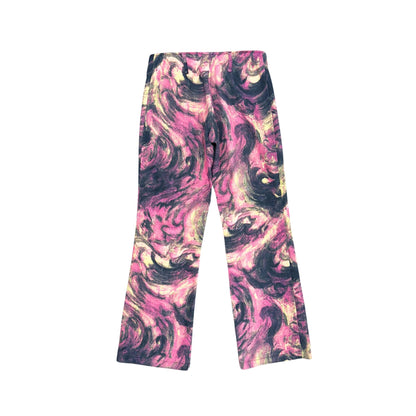 Favori Purple Yellow Paint Brushed Pant