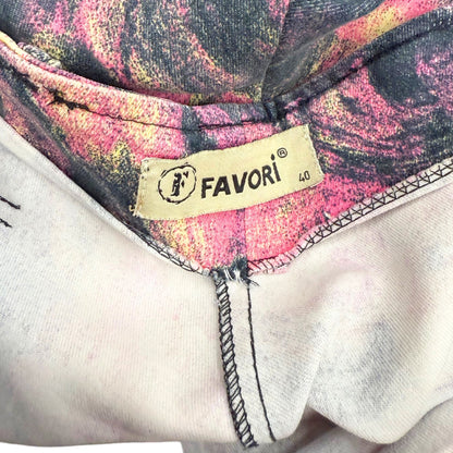 Favori Purple Yellow Paint Brushed Pant