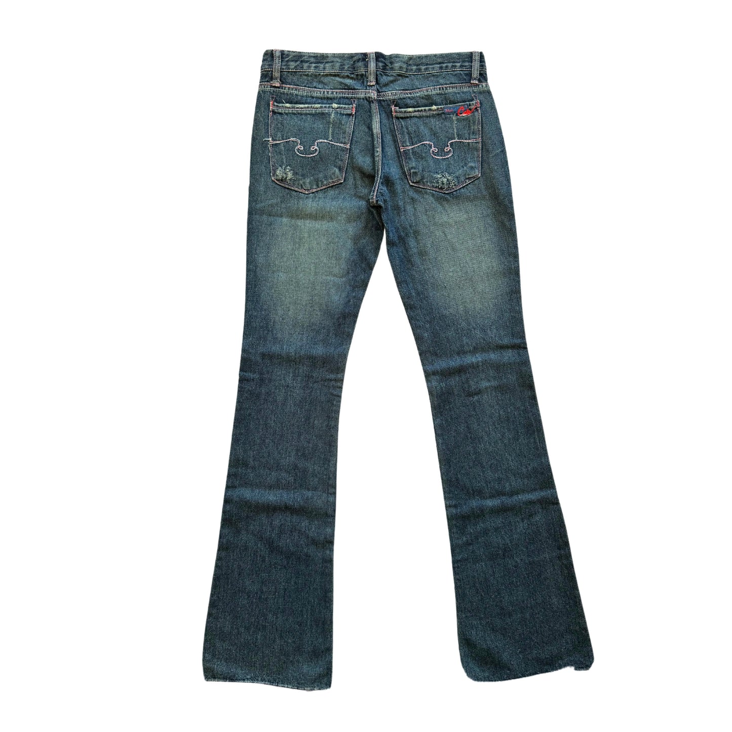 Vintage 2000s Y2k Blue Cult Low Rise Boot Cut Jeans