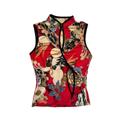 Vintage 2000s Y2k One Chinese Pattern Inspired Tank Top