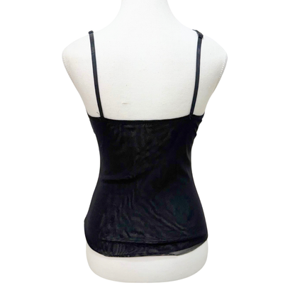 Blue Black Floral Lace Cami