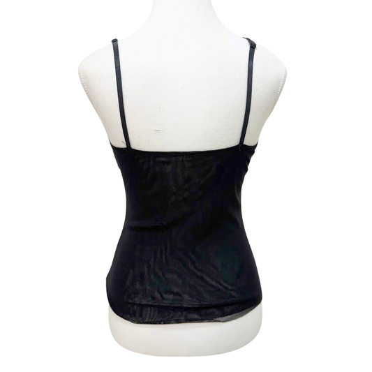 Blue Black Floral Lace Cami